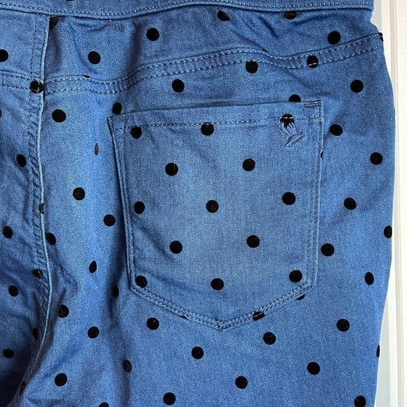 NWT Martha Stewart Polka Dot Knot Denim Jeans 16 blue black - Picture 7 of 9